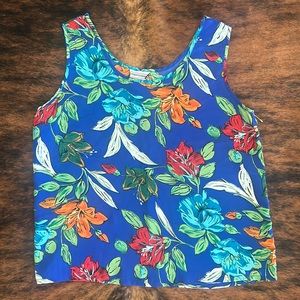 Vintage Impressions of California Hawaiian Floral Tank, Large